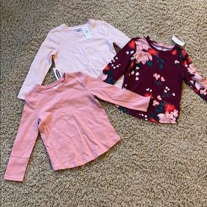 3 piece set 3T long sleeve cotton shirts
